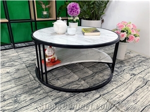 White Marble Tea Table T01/ Marble Table Top