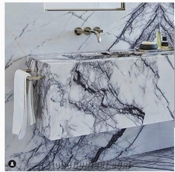 Milas New York Lilac Marble Bathroom Top