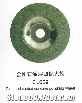 Diamond Coated Concave Polishing Wheel Cl059