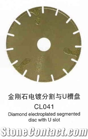 Diamond Electroplated Segmented Disc With U Slot Cl041