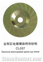 Diamond Electroplated Spiral Cup Wheel Cl037