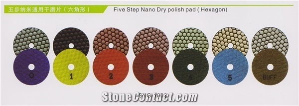 Five-Step General Nano Dry Polishing Pads (Hexagon)