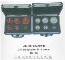 M14 Thread Drill Bit, 6Pcs/Set, Cl175