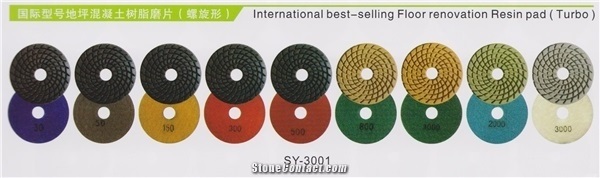 Resin Polishing Pads For Floor Concrete (Turbo) Sy-3001