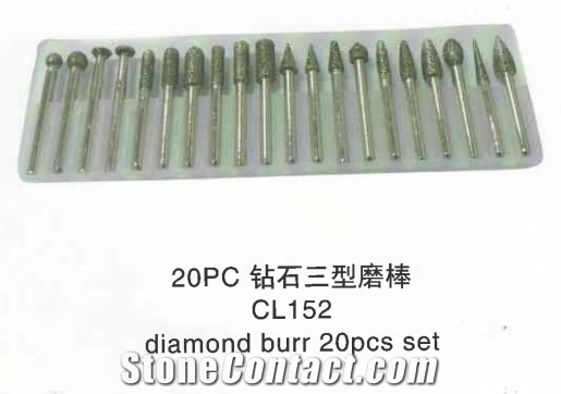 Type 3 20Pcs Diamond Burr Set Cl152