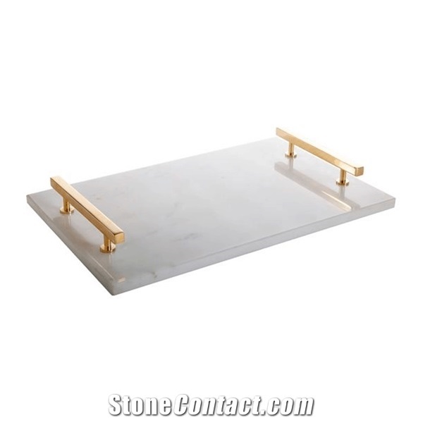 Marble Trays Rectangular with Handles