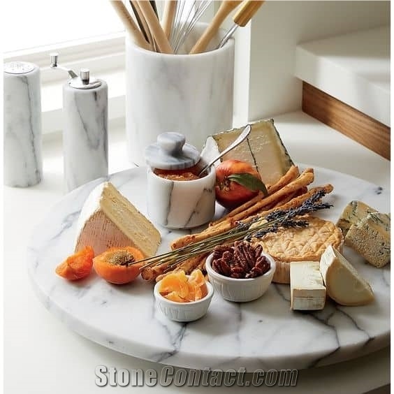Slate and Crystal White Marble Cutting Boards, Cheese Boards
