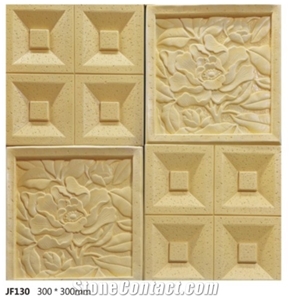 Silk Road Sandstone Carved Wall Tiles, 3d Wall Decoration Panels
