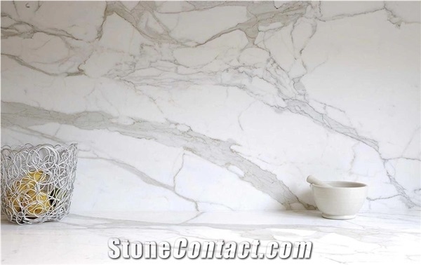 Calacatta Carrara Marble Slabs, Tiles