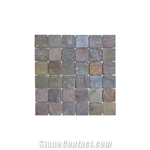 Redwood Slate Tumbled Mosaic Tiles
