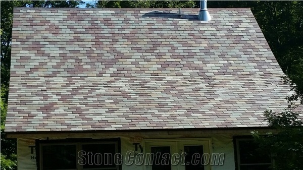 Vermont Purple Slate,Vermont Grey and Seagreen Slate Roofing