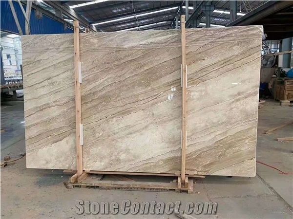 Bookmatched Daino Royal Beige Marble Slabs & Tiles