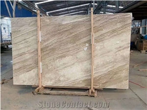 Bookmatched Daino Royal Beige Marble Slabs & Tiles