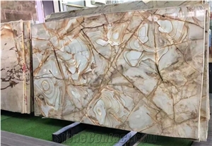 Espinella Gold Quartzite Slabs, Stone Wood Quartzite