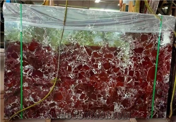 Natural Stone Polished Rosso Levanto Marble Tile Red Marble