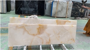 Transparent Polished White Onyx Slabs for Wall Decoration
