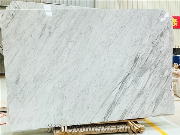 White Marble Bianco Carrara Venato Slab,Carrara White Marble