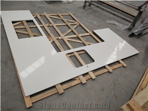 Bianco Carrara Quartz Kitchen Worktops