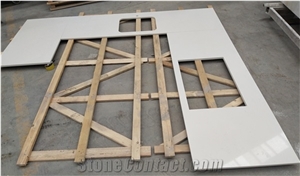 Bianco Carrara Quartz Kitchen Worktops