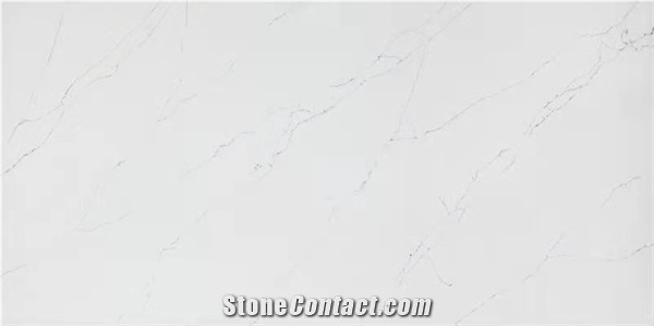 Iced White Quartz Slabs for Kitchen Bathroom Countertops