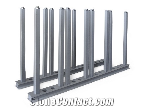 Horizontal and Vertical Galvanized Bars, Slabs Storage Racks