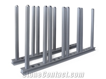 Horizontal and Vertical Galvanized Bars, Slabs Storage Racks