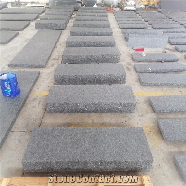 Angola Black Granite Project Stone Slab Tile Cubestone Paver