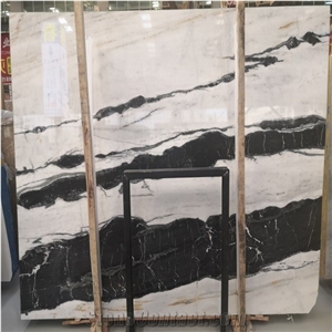 China Panda White Marble Bookmatch Wall & Floor Slabs Tiles