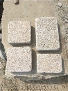 G682 Rusty Granite Cube Stone Paving Setts, Cobble Stone
