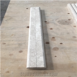 White Wooden Marble Pencil Moulding Border Liners Floor Trim
