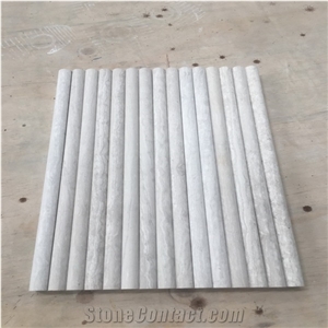 White Wooden Marble Pencil Moulding Border Liners Floor Trim