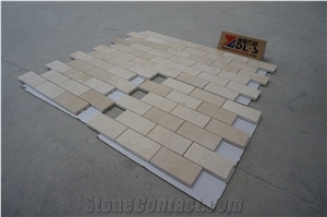 Crema Marfil Marble Brick Mosaic Wall Tiles