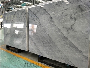 Bookmatched Bruce Grey Marble Slabs High Quality