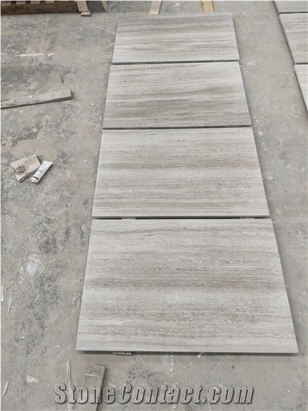 China White Wood Marble Slabs and Tiles Floor and Wall