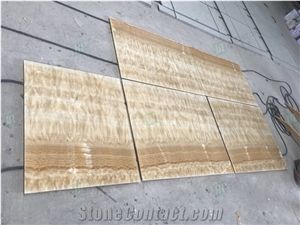 Chinese Yellow Honey Onyx Tiles for Wall Cladding