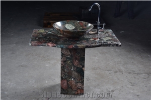 Colorful Granite Interior Decoration Sinks and Vanity Tops