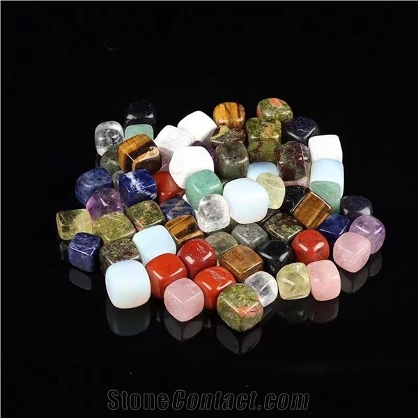 Colorful Semiprecious Stone Cube Crafts, Precious Gem Jewelry