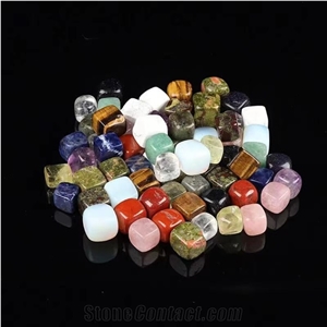 Colorful Semiprecious Stone Cube Crafts, Precious Gem Jewelry