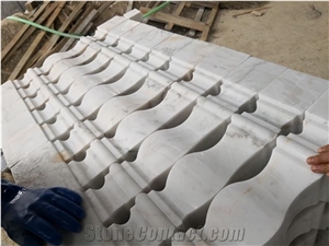 Customized Baluster with White Marble for Staircase Handrail