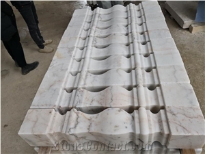 Customized Baluster with White Marble for Staircase Handrail