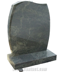 Green Granite Tombstone Gravestone Carving Headstone