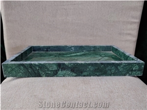 Green Marble Craft Honed Rectangle Towel Tray Hotel Design