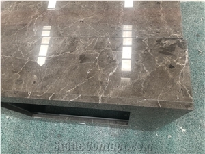 High Quality Amber Grey Marble Vanity Top for Project