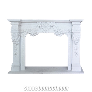 High Quality Interior White Marble Fireplace New Design