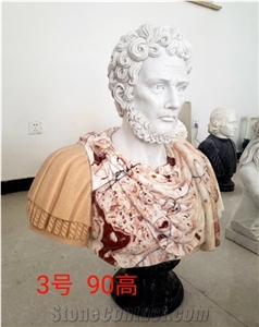 Marble Human Statue Man Male Portrait Sculpture