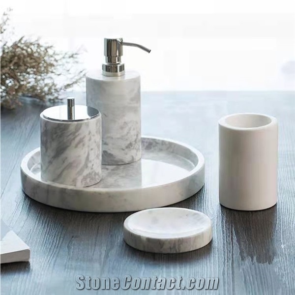 Marble Set Soap Dish Premium Dispenser Bathroom Accessories