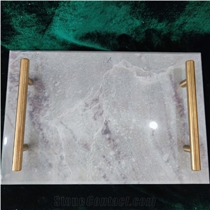 Marble Stone Rectangle Hotel Home Kitchen Serving Tray Plate