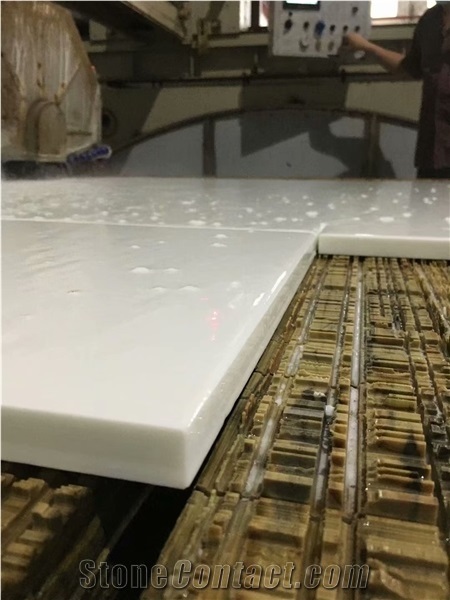 Nano White Crystallized Glass Artificial Slab Column Panels