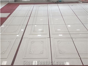 Natural Aran White Marble Tile Customized Design for Walling