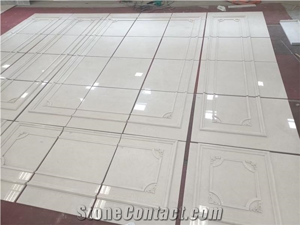 Natural Aran White Marble Tile Customized Design for Walling